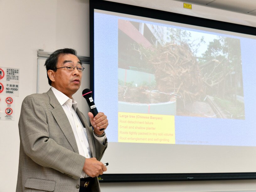 Professor Jim shares his research findings on trees damaged by Typhoon Mangkhut and explores some of the challenges to tree protection and conservation resulting from climate change.