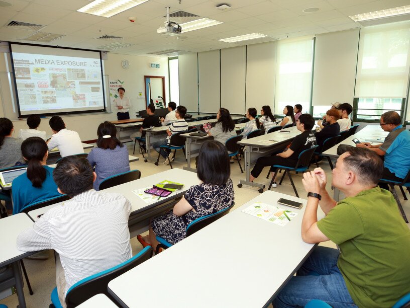  教大在校園舉行「EASE Fund」分享會及簡介會。