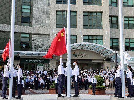 教大新学年恢复面授课堂　开学礼首度举行升旗仪式